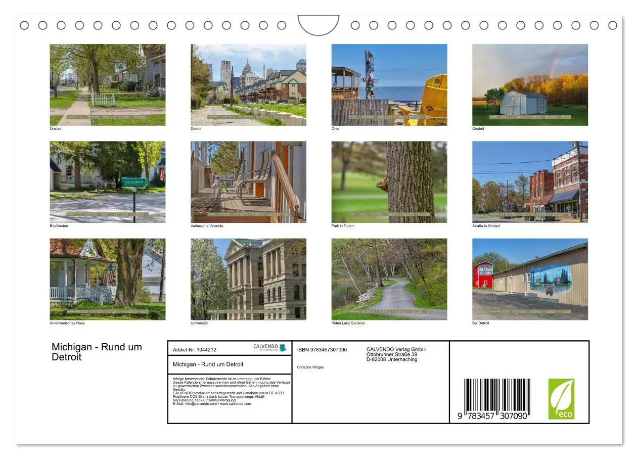 Bild: 9783457307090 | Michigan - Rund um Detroit (Wandkalender 2026 DIN A4 quer),...