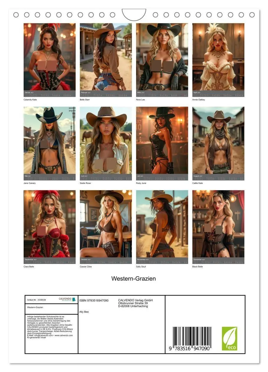 Bild: 9783516947090 | Western-Grazien (Wandkalender 2027 DIN A4 hoch), CALVENDO...