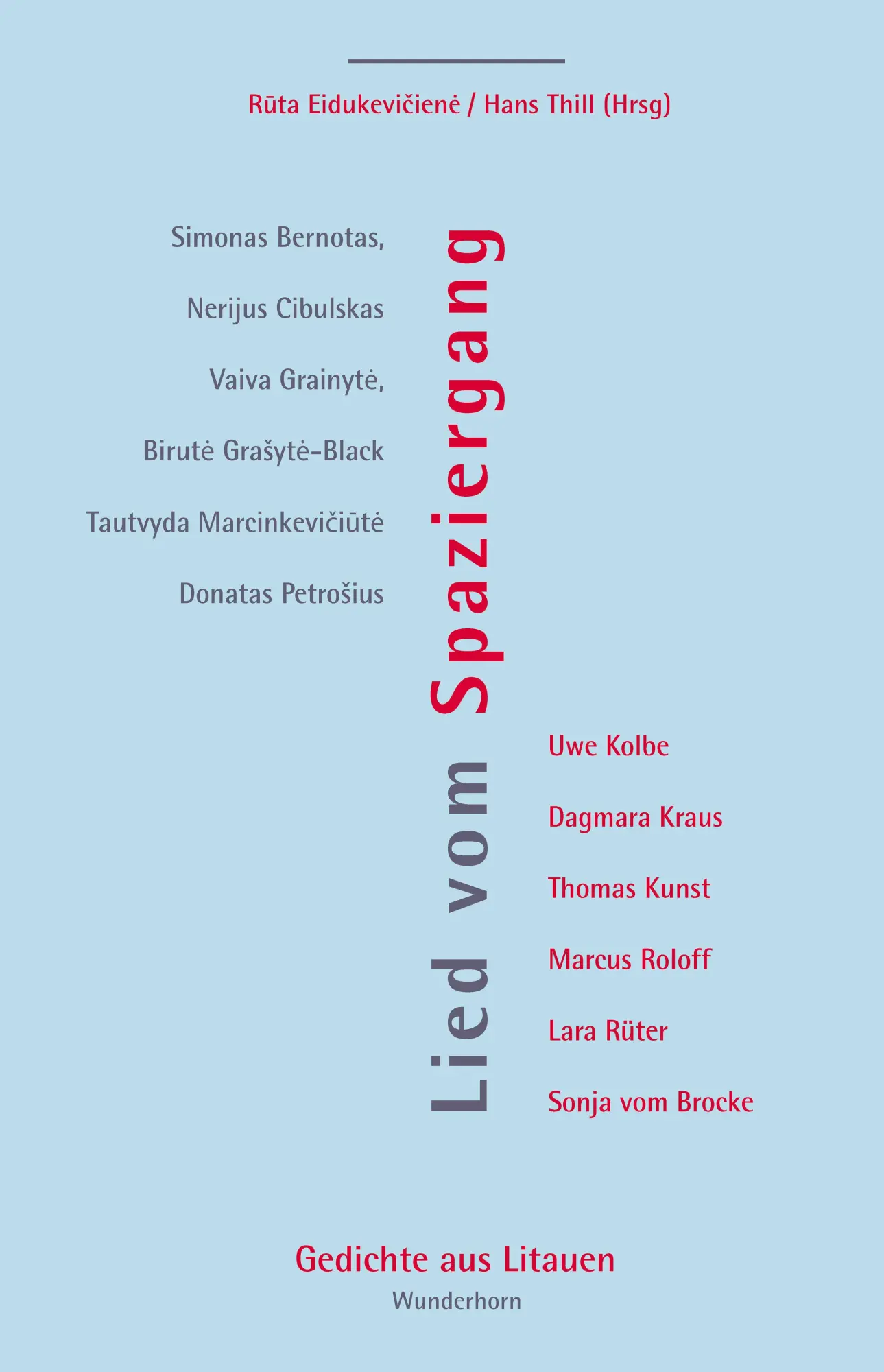 Cover: 9783884237090 | Lied vom Spaziergang | Gedichte aus Litauen | Hans Thill (u. a.)