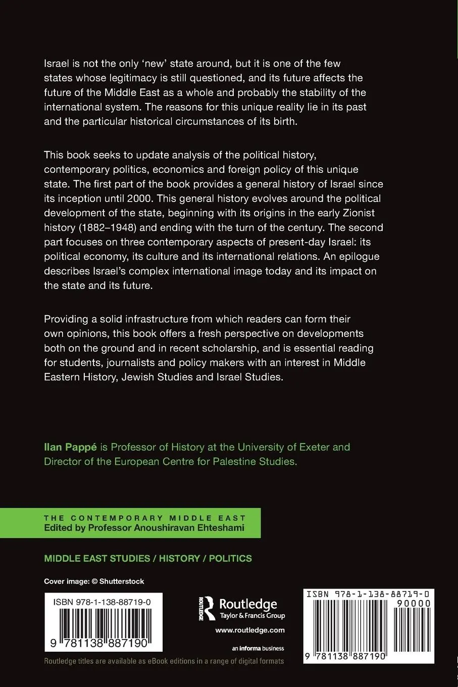 Rückseite: 9781138887190 | Israel | Ilan Pappé | Taschenbuch | Englisch | 2018 | Routledge