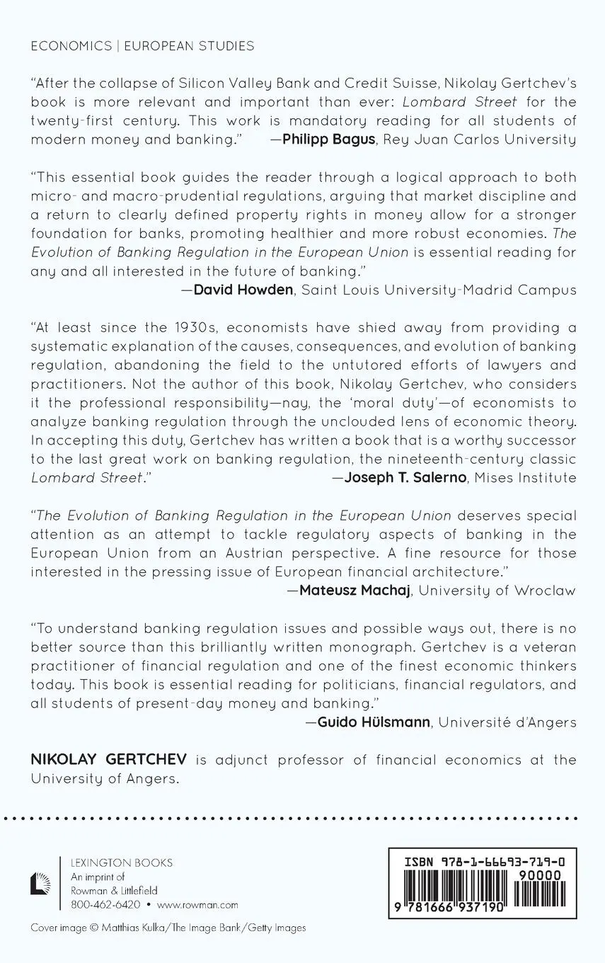 Rückseite: 9781666937190 | The Evolution of Banking Regulation in the European Union | Gertchev