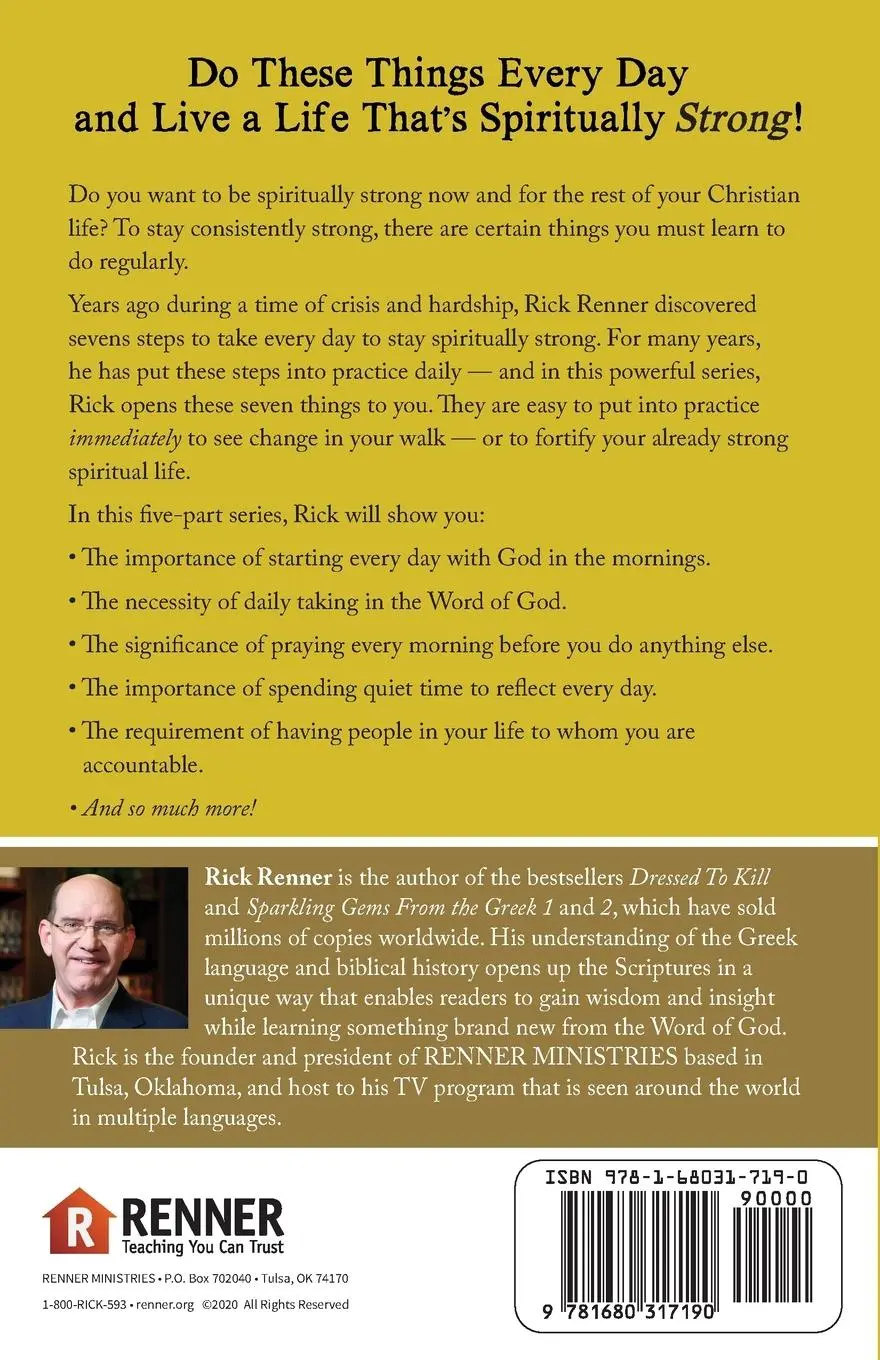 Rückseite: 9781680317190 | 7 Things to Do to Stay Spiritually Strong | Rick Renner | Taschenbuch