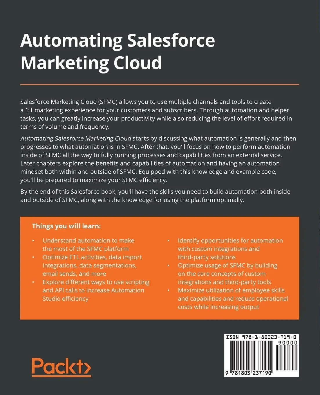 Rückseite: 9781803237190 | Automating Salesforce Marketing Cloud | Greg Gifford (u. a.) | Buch