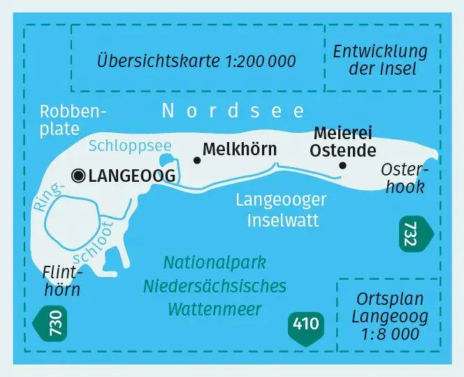 Bild: 9783991217190 | KOMPASS Wanderkarte 731 Langeoog im Nationalpark Niedersächsisches...