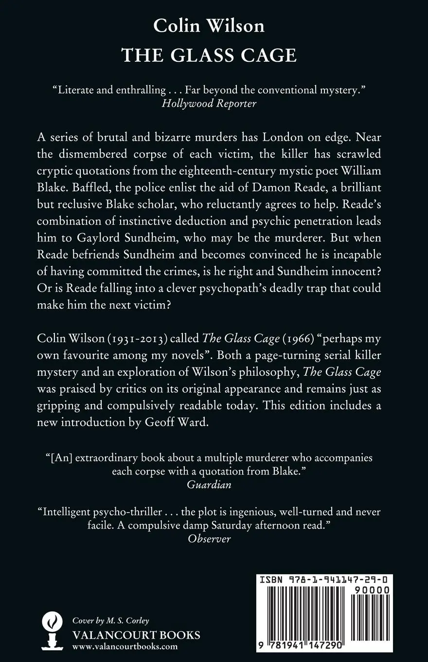 Rückseite: 9781941147290 | The Glass Cage | Colin Wilson | Taschenbuch | Englisch | 2014