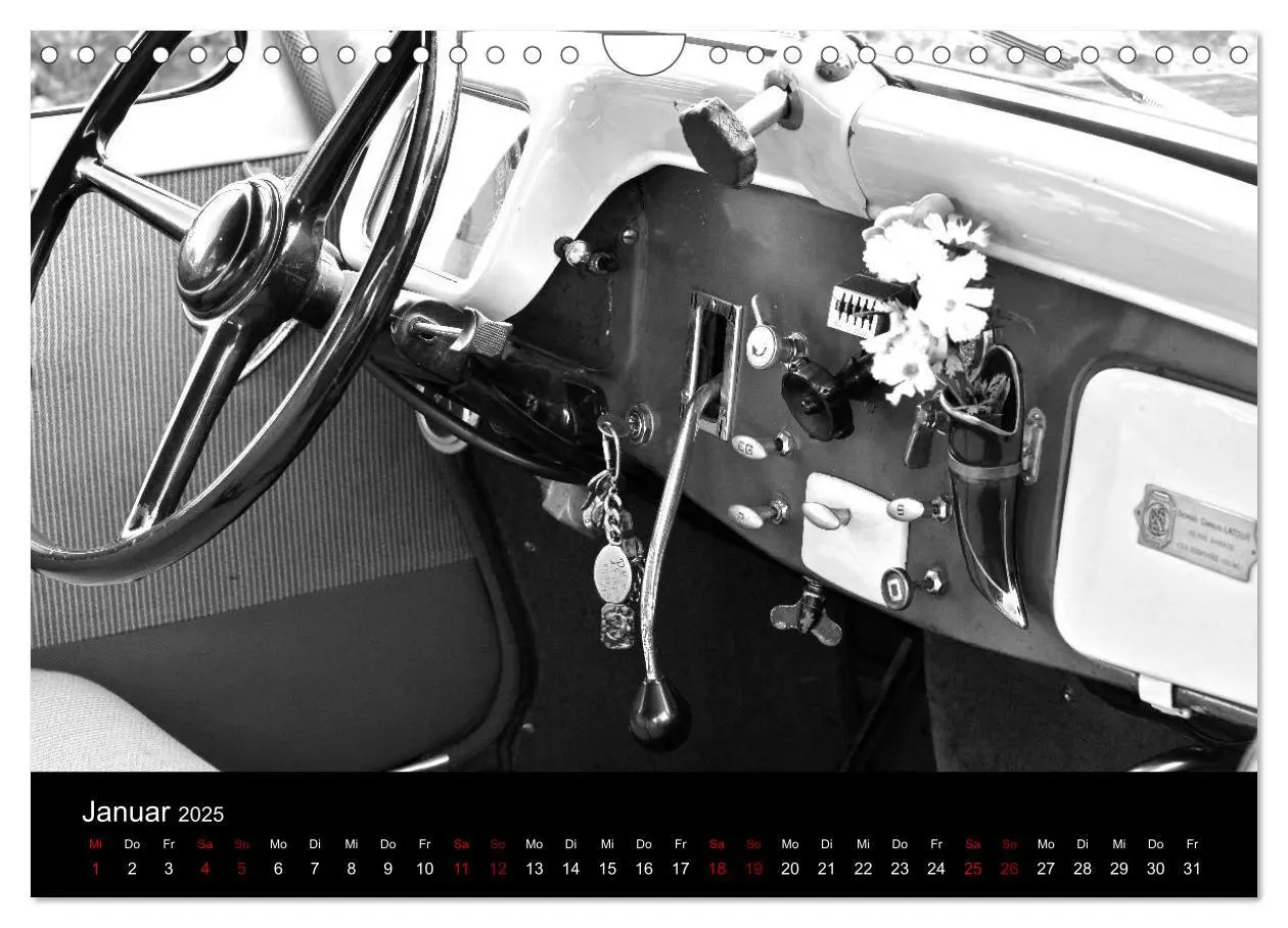 Bild: 9783435437290 | Citroën 11 CV Traction Avant in schwarzweiss (Wandkalender 2025 DIN...
