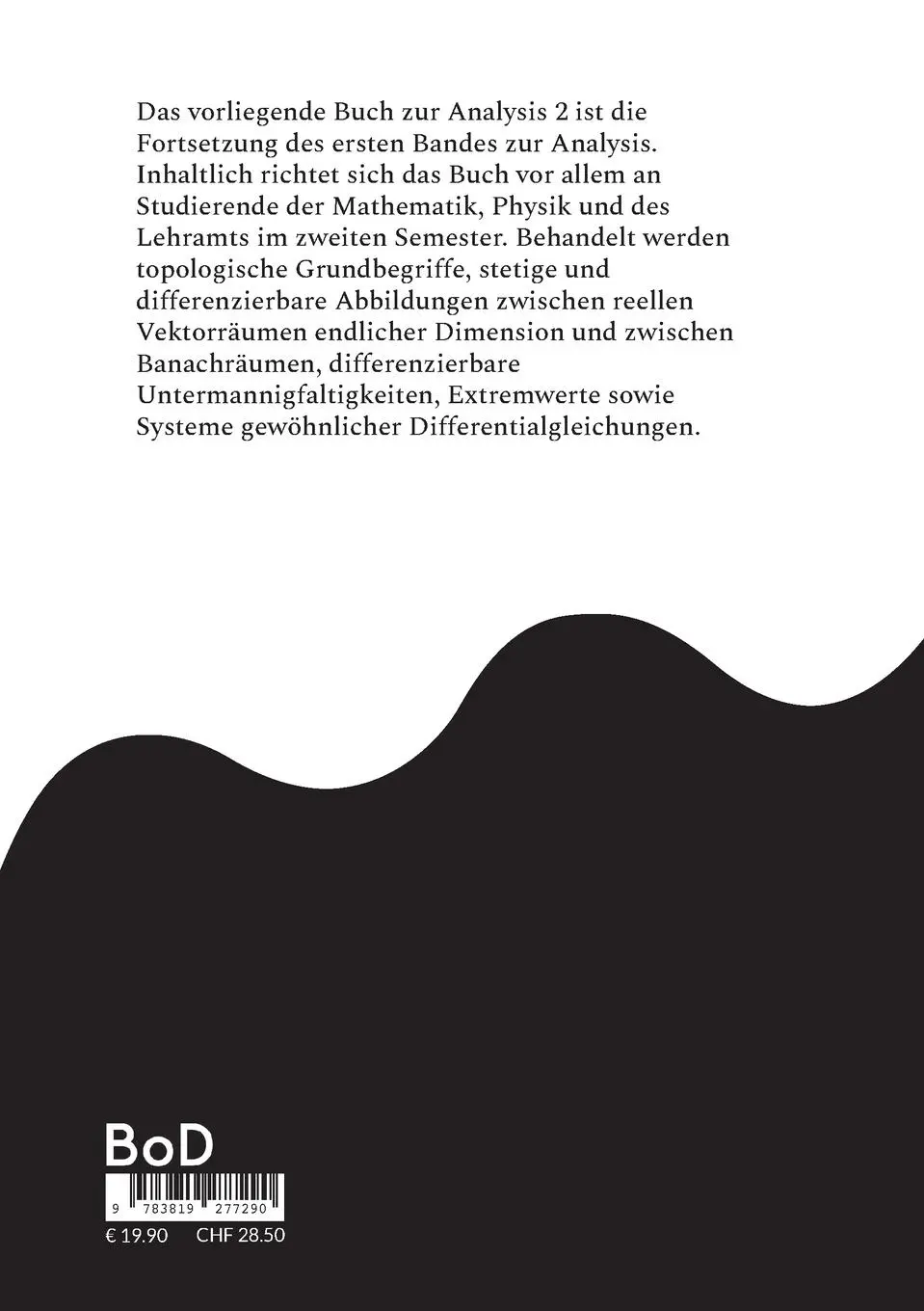 Rückseite: 9783819277290 | Analysis 2 | Differentialrechnung mehrerer Veränderlicher | Smoczyk