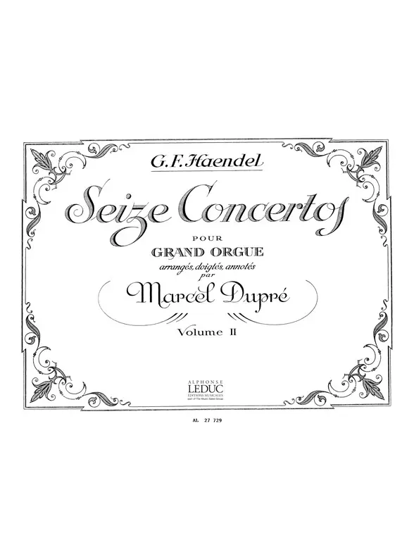 Cover: 9790046277290 | 16 Concertos Vol.2 | pour Grande Orgue | Georg Friedrich Händel | Buch