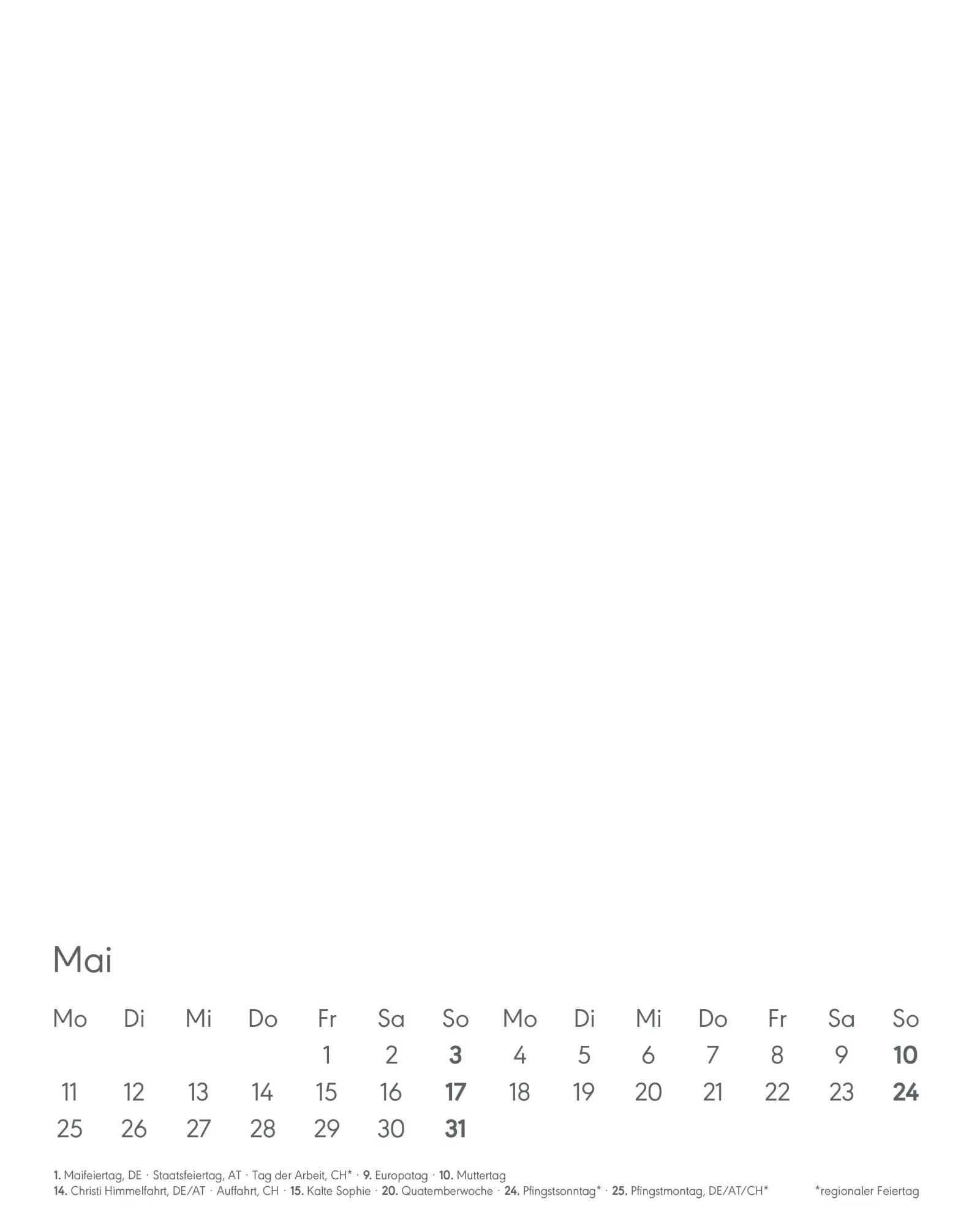 Bild: 4069095007390 | Kreativ-Kalender Tischaufsteller hoch weiß 2026 - 16 x 20 - Foto,...