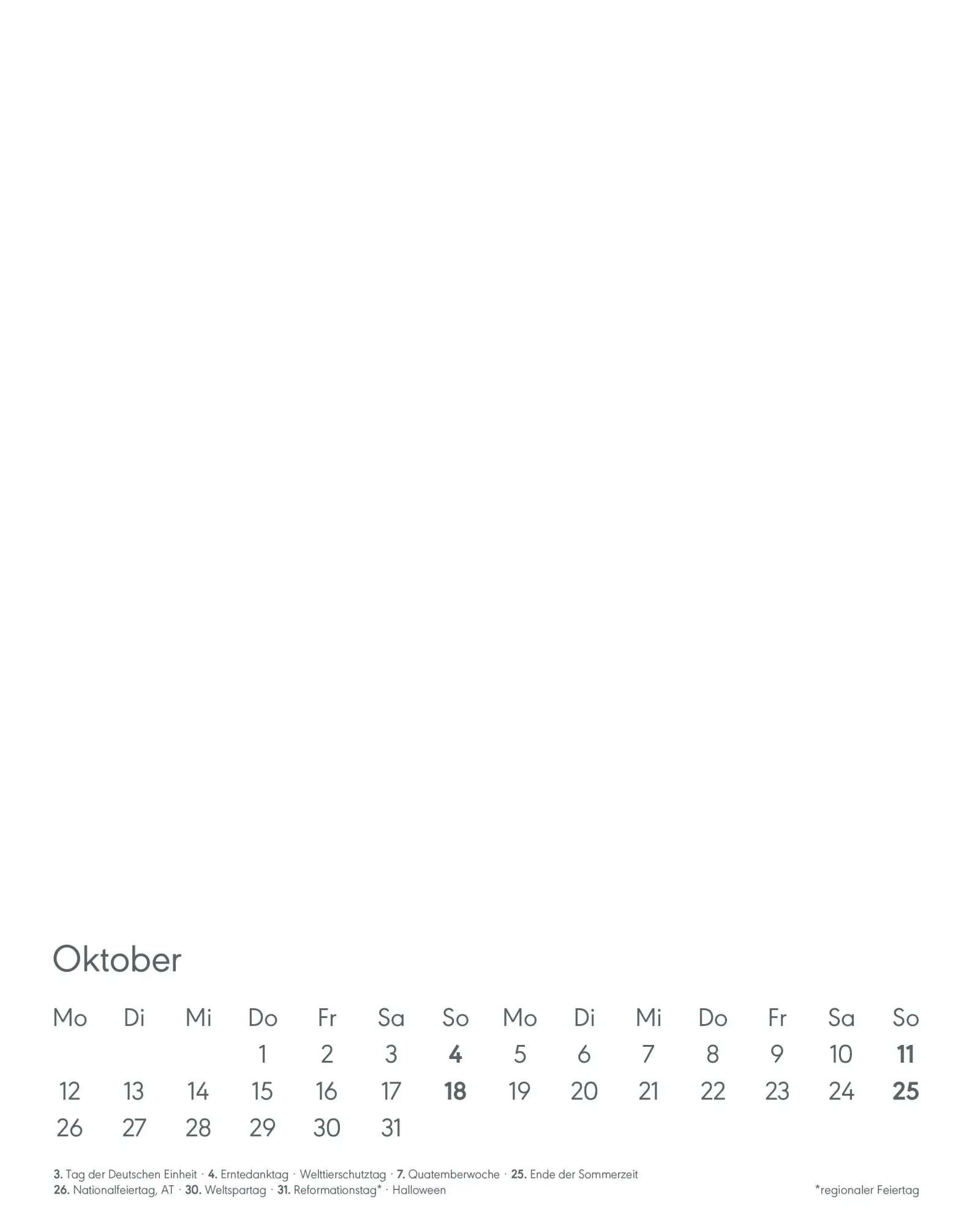 Bild: 4069095007390 | Kreativ-Kalender Tischaufsteller hoch weiß 2026 - 16 x 20 - Foto,...