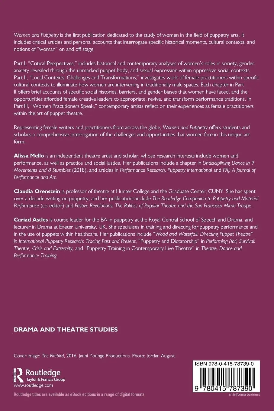 Rückseite: 9780415787390 | Women and Puppetry | Critical and Historical Investigations | Buch