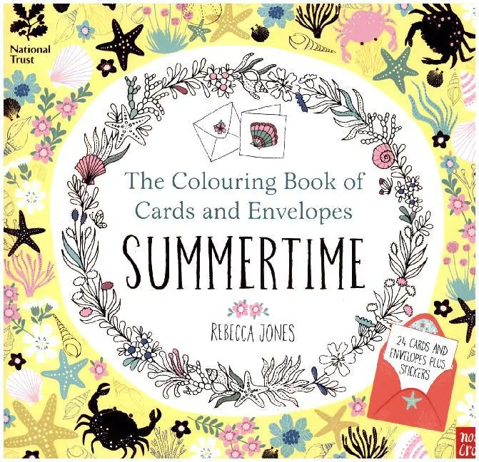Cover: 9780857637390 | The Colouring Book of Cards and Envelopes - Summertime | Rebecca Jones