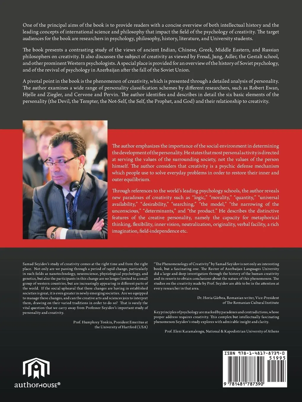 Rückseite: 9781481787390 | Phenomenology of Creativity | History, Paradoxes, Personality | Buch