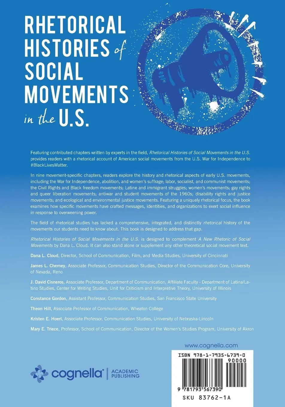 Rückseite: 9781793567390 | Rhetorical Histories of Social Movements in the U.S. | Cloud (u. a.)