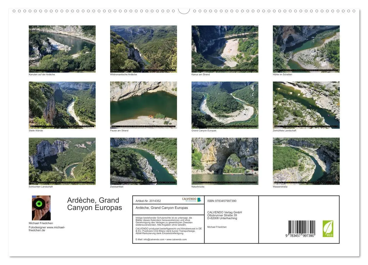 Bild: 9783457997390 | Ardèche, Grand Canyon Europas (hochwertiger Premium Wandkalender...