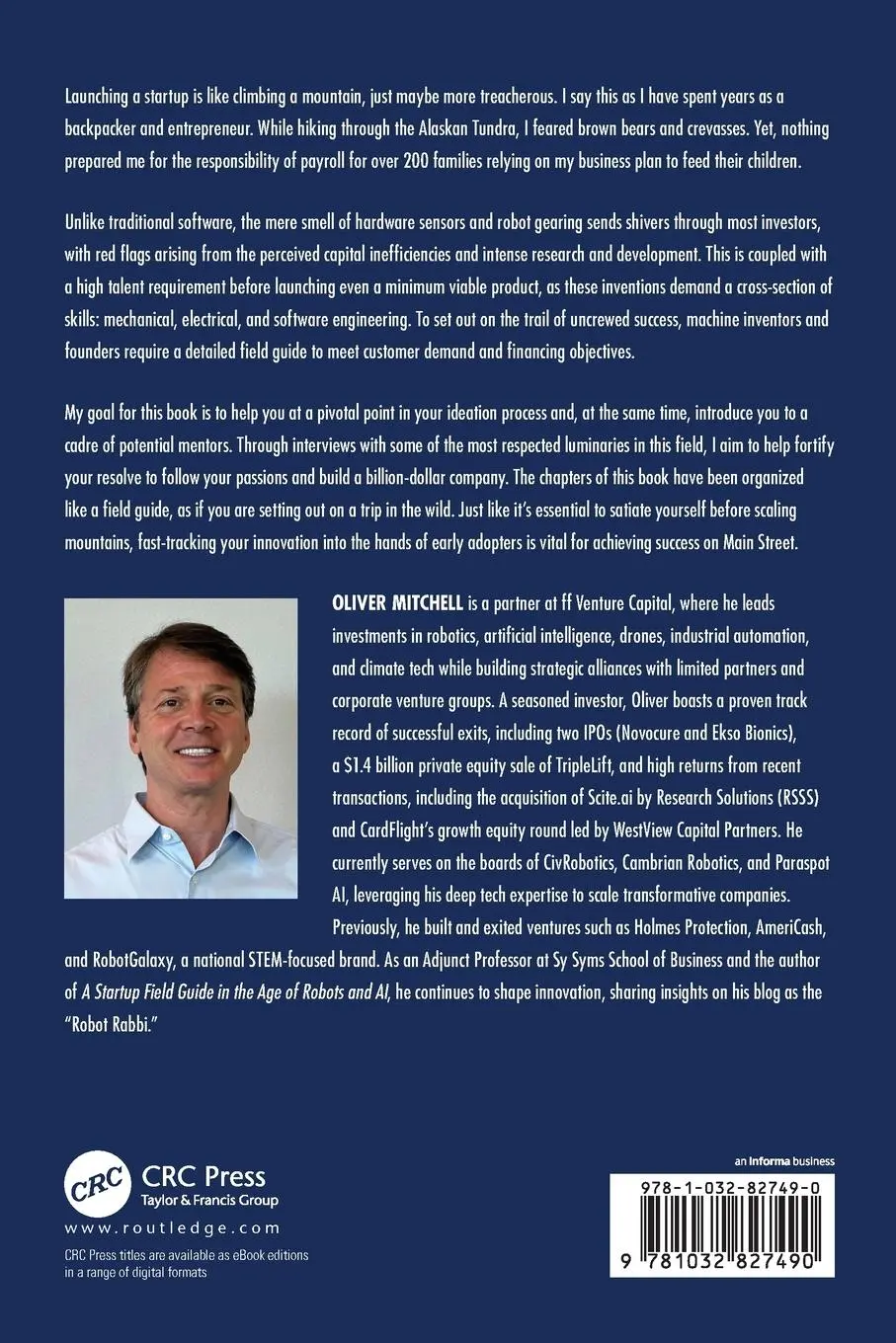 Rückseite: 9781032827490 | A Startup Field Guide in the Age of Robots and AI | Oliver Mitchell