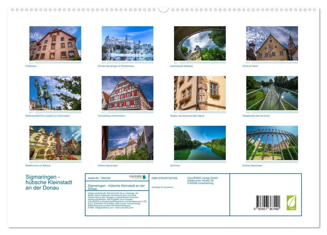 Bild: 9783457367490 | Sigmaringen - hübsche Kleinstadt an der Donau (hochwertiger Premium...
