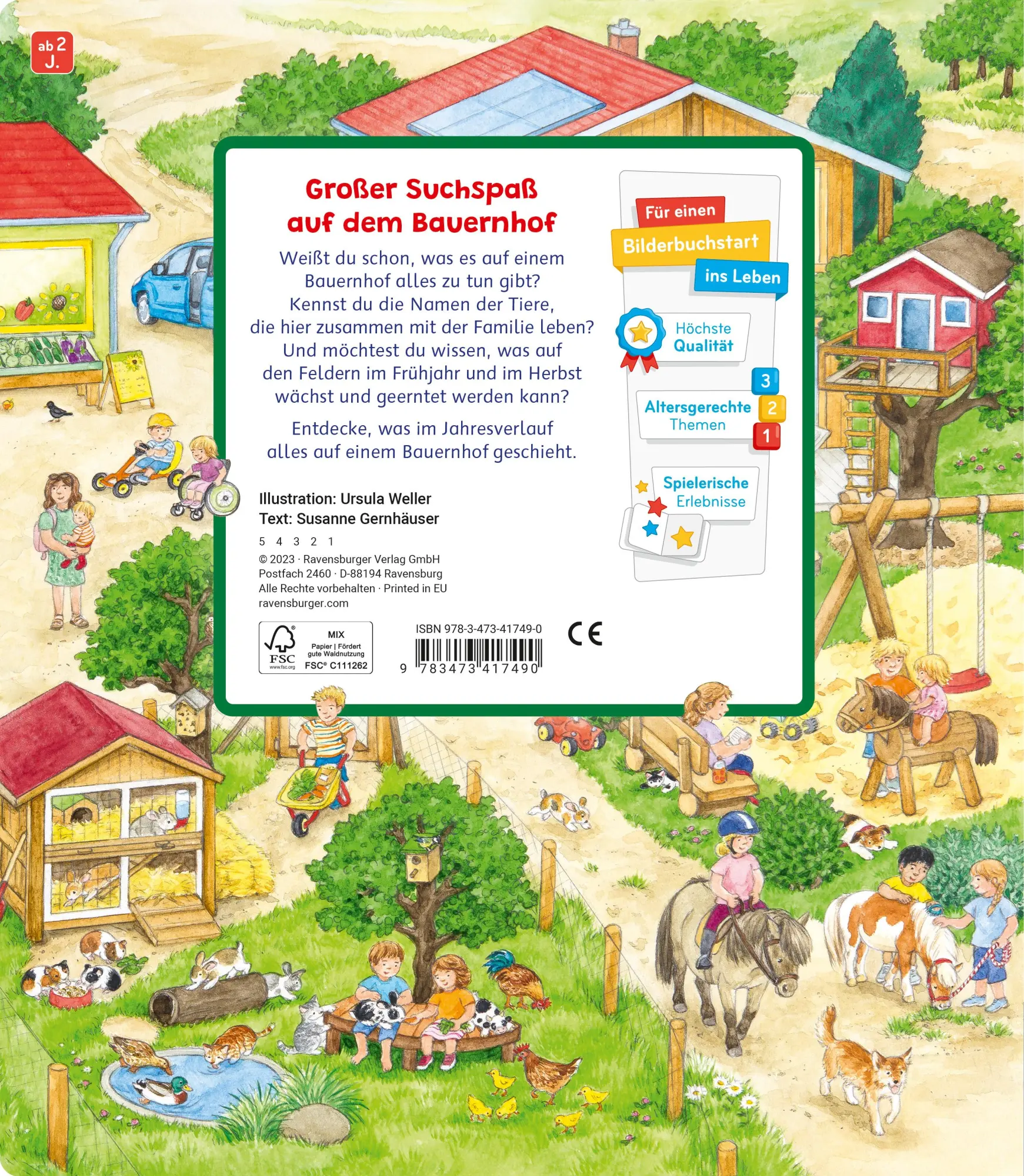 Rückseite: 9783473417490 | Sachen suchen - Mein großes Sachen suchen: Unser Bauernhof | Buch