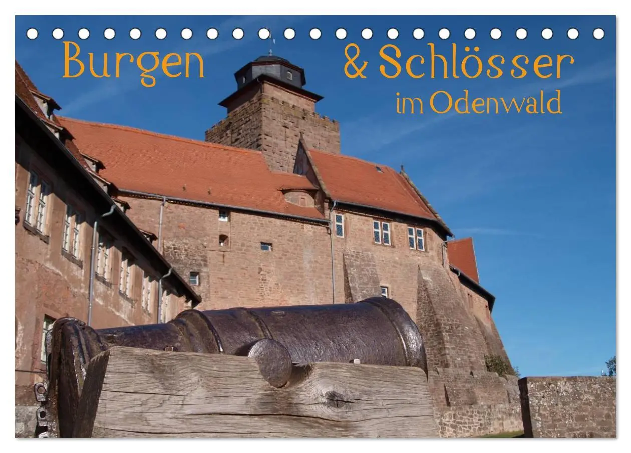 Cover: 9783516147490 | Burgen &amp; Schlösser im Odenwald (Tischkalender 2026 DIN A5 quer),...