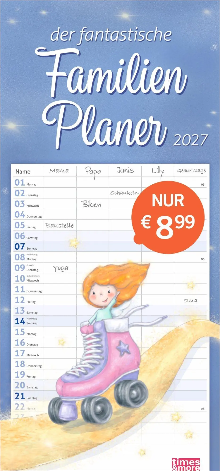 Cover: 9783756417490 | times&amp;more Zauberwesen Familienplaner 2027 | Dagmar Moritz | Kalender