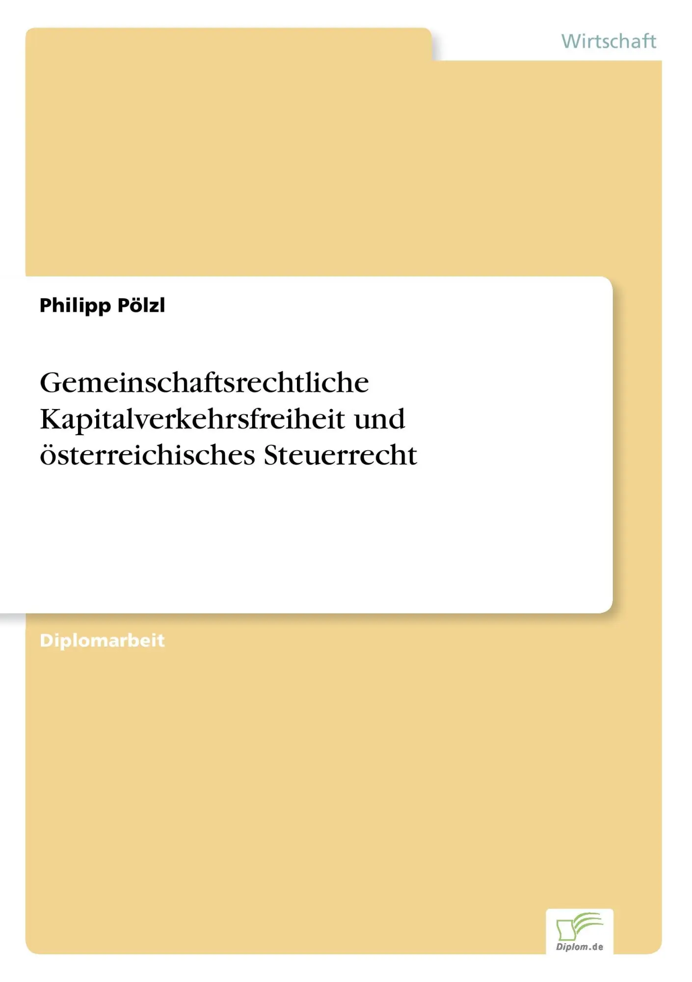 Cover: 9783838687490 | Gemeinschaftsrechtliche Kapitalverkehrsfreiheit und...