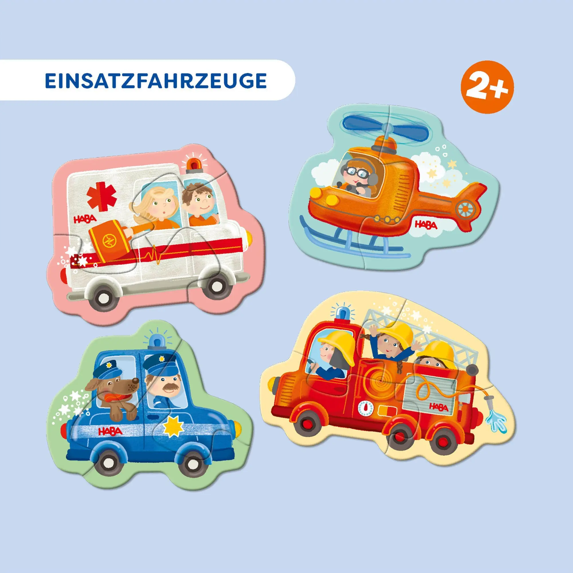 Bild: 4010168297590 | 4 Erste Puzzles - Einsatzfahrzeuge 2/3/3/4 Teile | Patrick Tonn | 2026