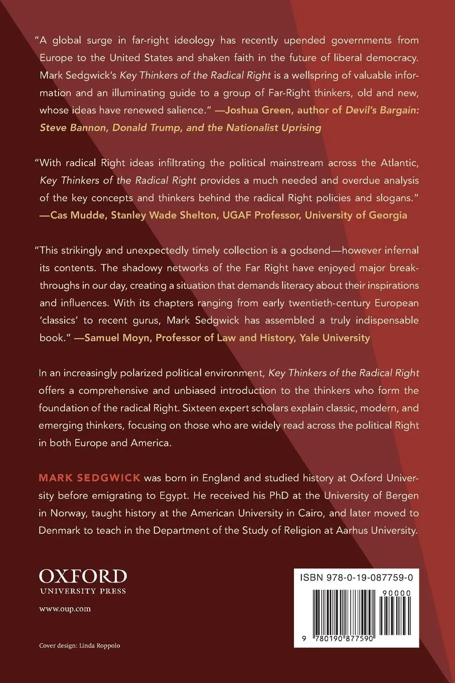 Rückseite: 9780190877590 | Key Thinkers of the Radical Right | Mark Sedgwick | Taschenbuch | 2019