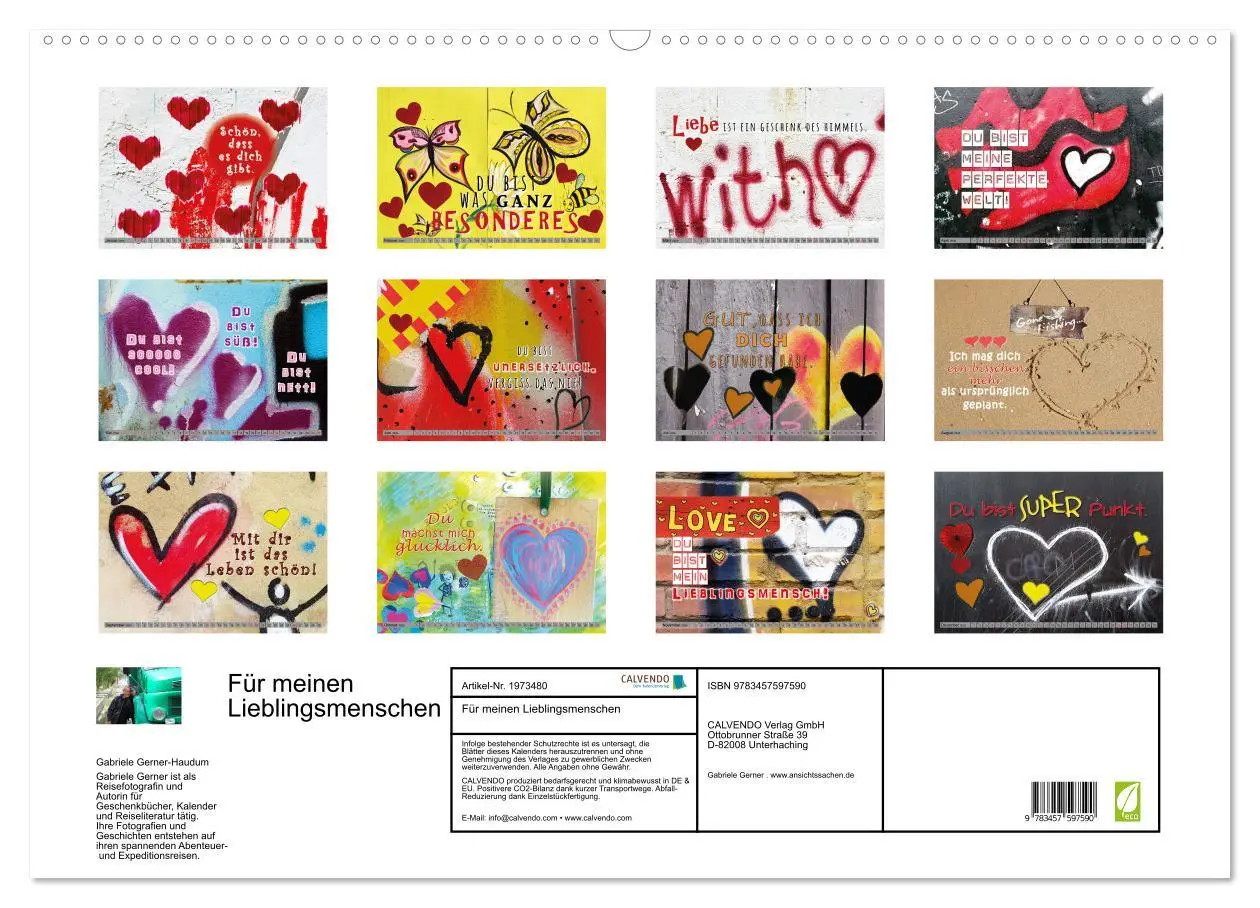 Bild: 9783457597590 | Für meinen Lieblingsmenschen (Wandkalender 2026 DIN A2 quer),...