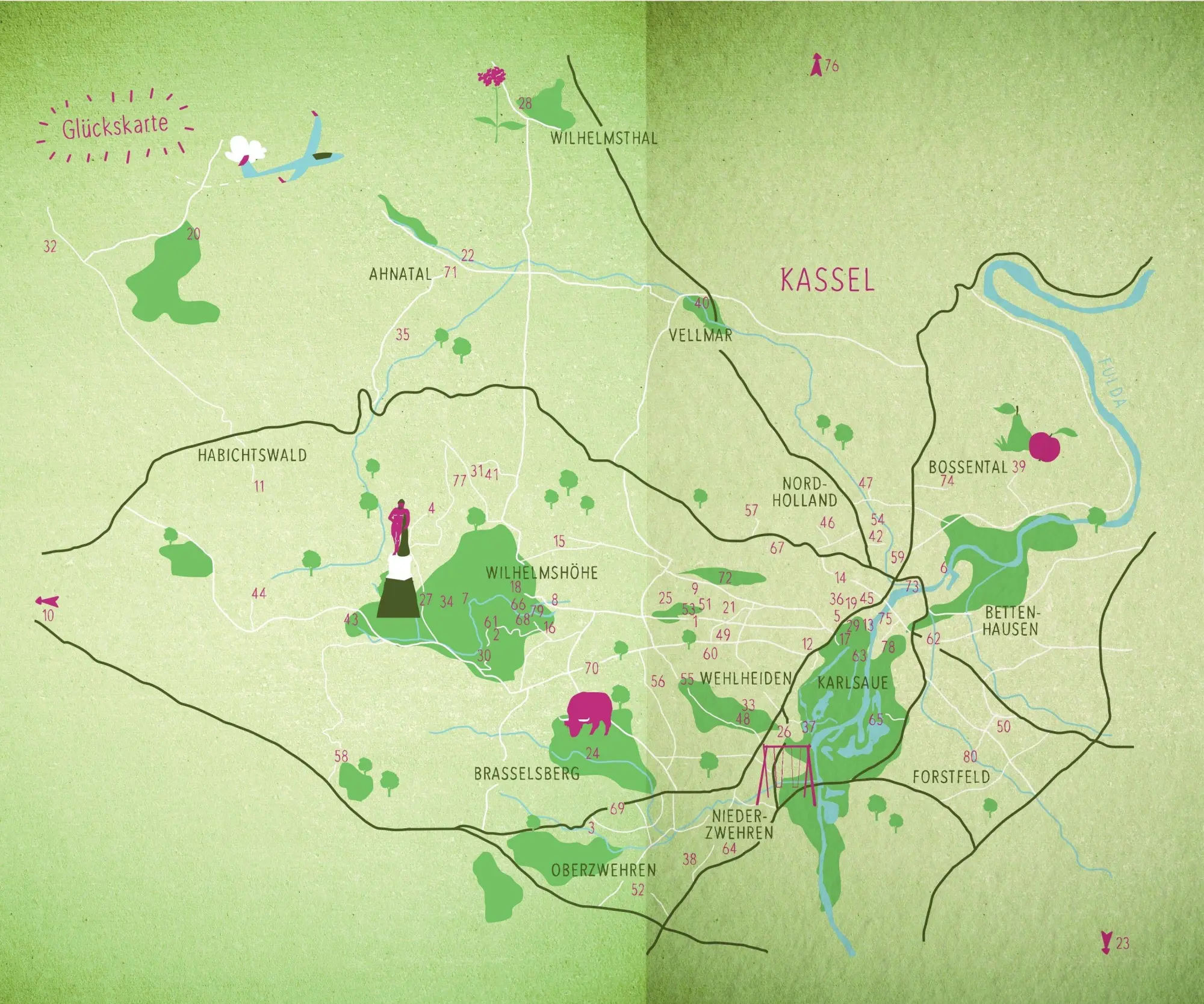 Bild: 9783770027590 | Grüne Glücksorte in und um Kassel | Geh raus &amp; blüh auf | Simmank