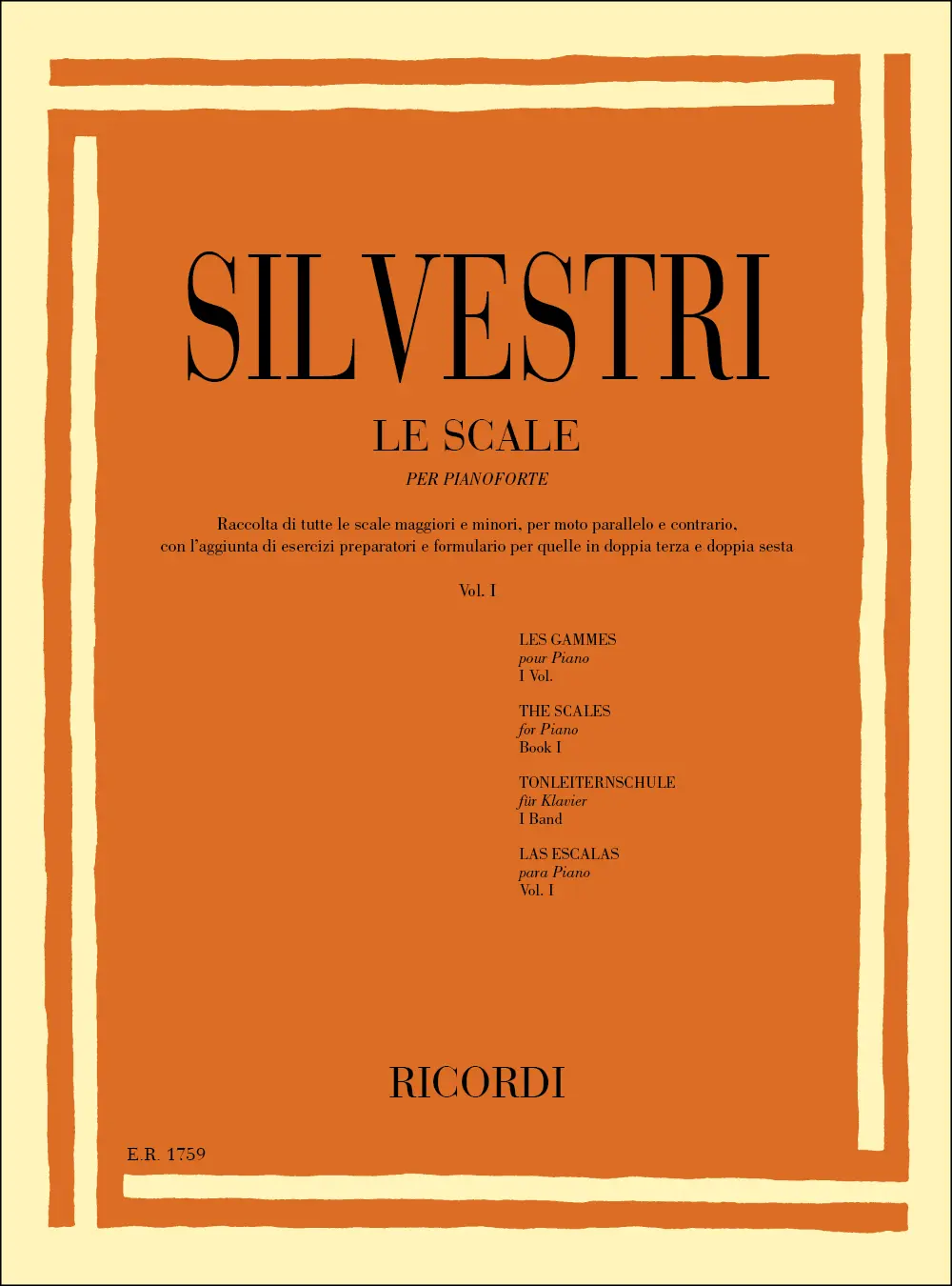 Cover: 9790041817590 | Le Scale Per Pianoforte Vol. I | Renzo Silvestri | Buch | Ricordi