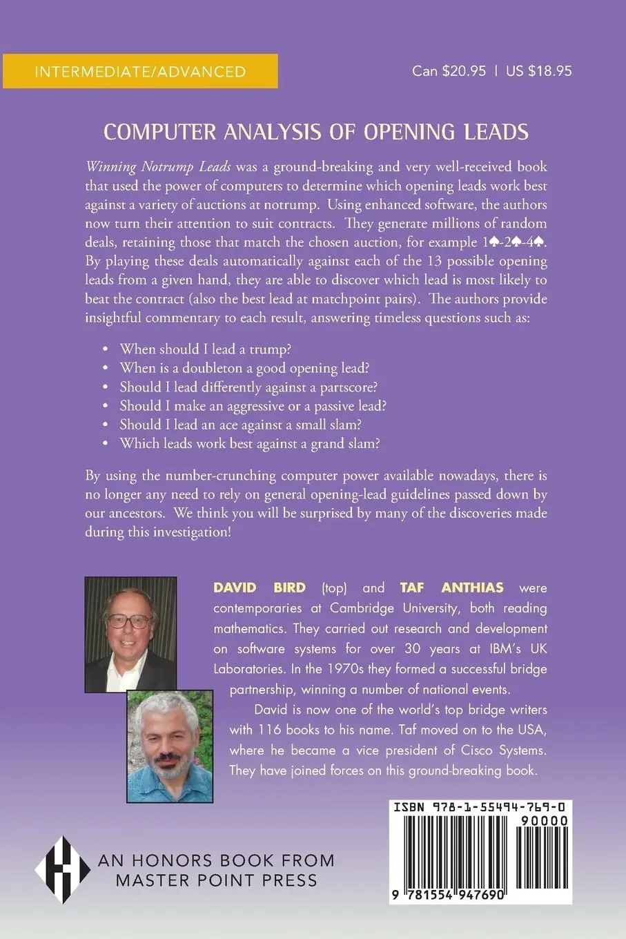 Rückseite: 9781554947690 | Winning Suit Contract Leads | David Bird (u. a.) | Taschenbuch | 2012