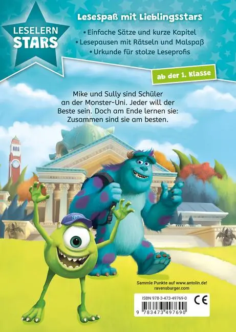 Bild: 9783473497690 | Leselernstars: Disney / Pixar Die Monster Uni - Erste Stunde...