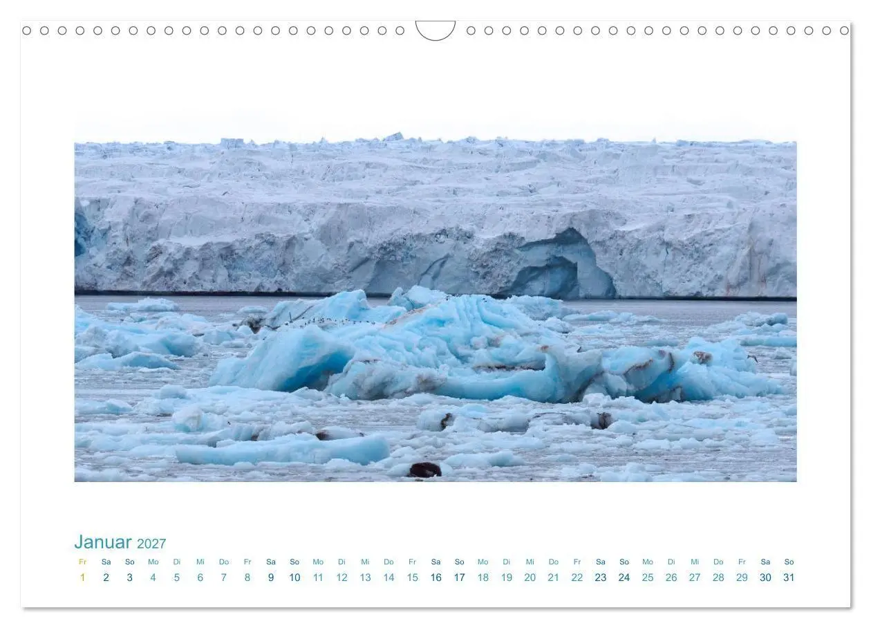 Bild: 9783569767690 | Spitzbergen - Landschaft - Eis - Tierwelt (Wandkalender 2027 DIN A3...