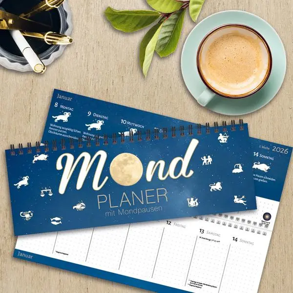 Bild: 9783731887690 | Tischquerkalender Mond 2026 | Verlag Korsch | Kalender | 128 S. | 2026