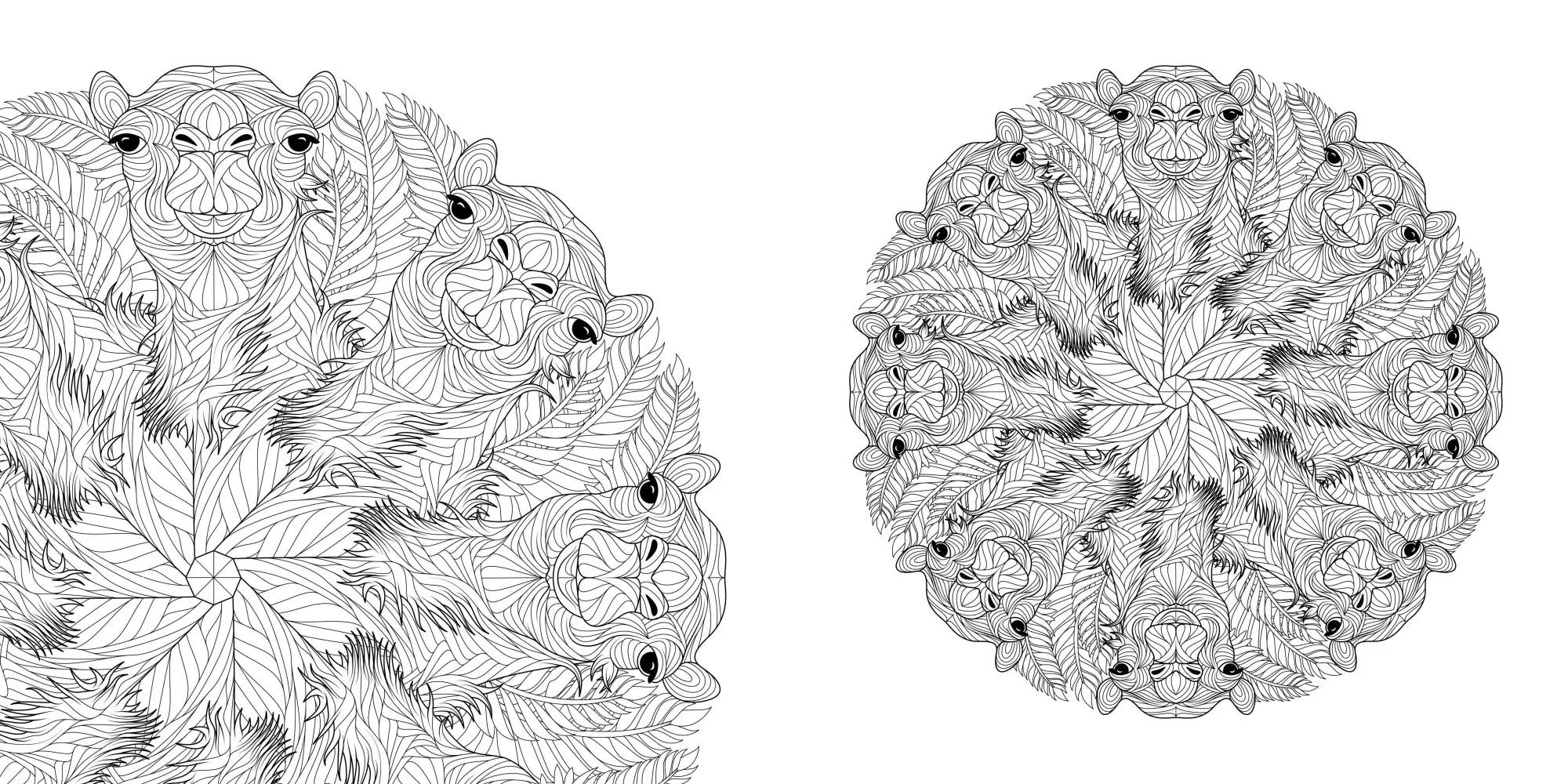 Bild: 9788863127690 | Tier-Mandalas | Ausmalbuch zur kreativen Stressbewaltigung | White