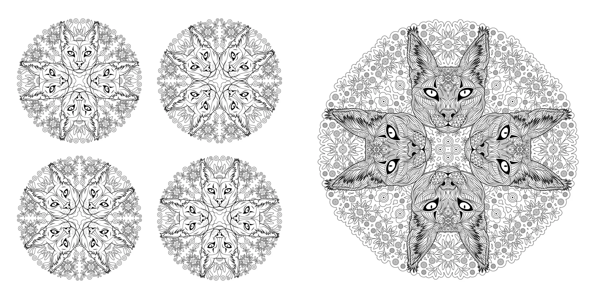 Bild: 9788863127690 | Tier-Mandalas | Ausmalbuch zur kreativen Stressbewaltigung | White