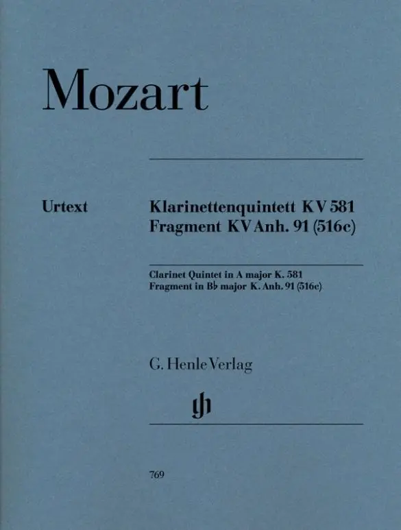 Cover: 9790201807690 | Mozart, Wolfgang Amadeus - Klarinettenquintett A-dur KV 581 und...
