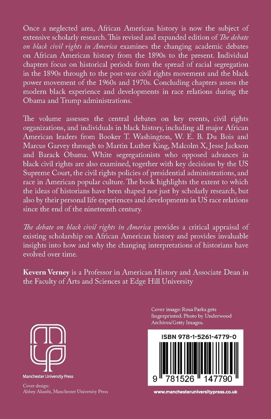 Rückseite: 9781526147790 | The debate on black civil rights in America | Second edition | Verney