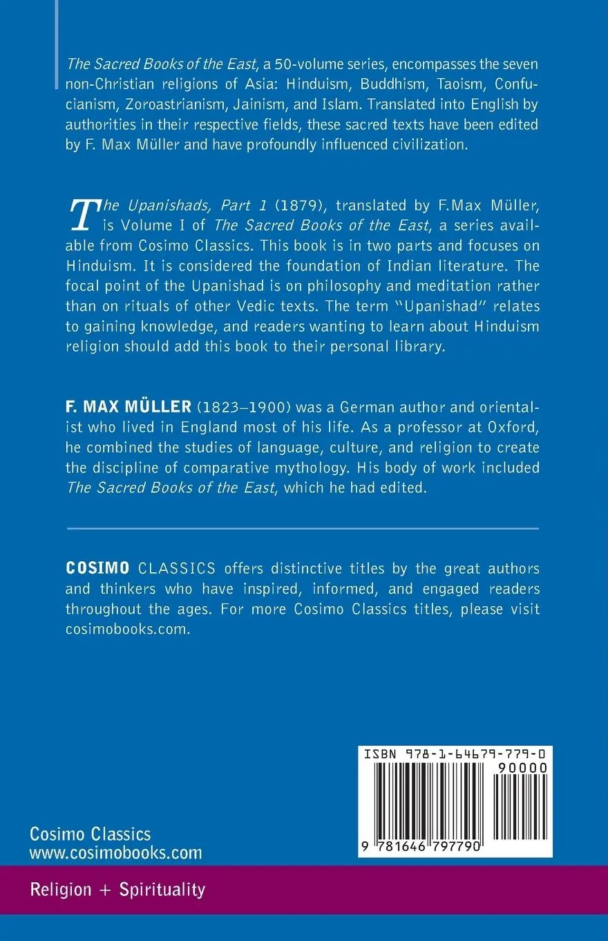 Rückseite: 9781646797790 | The Upanishads, Part 1 of 2 | Taschenbuch | Englisch | Cosimo Classics