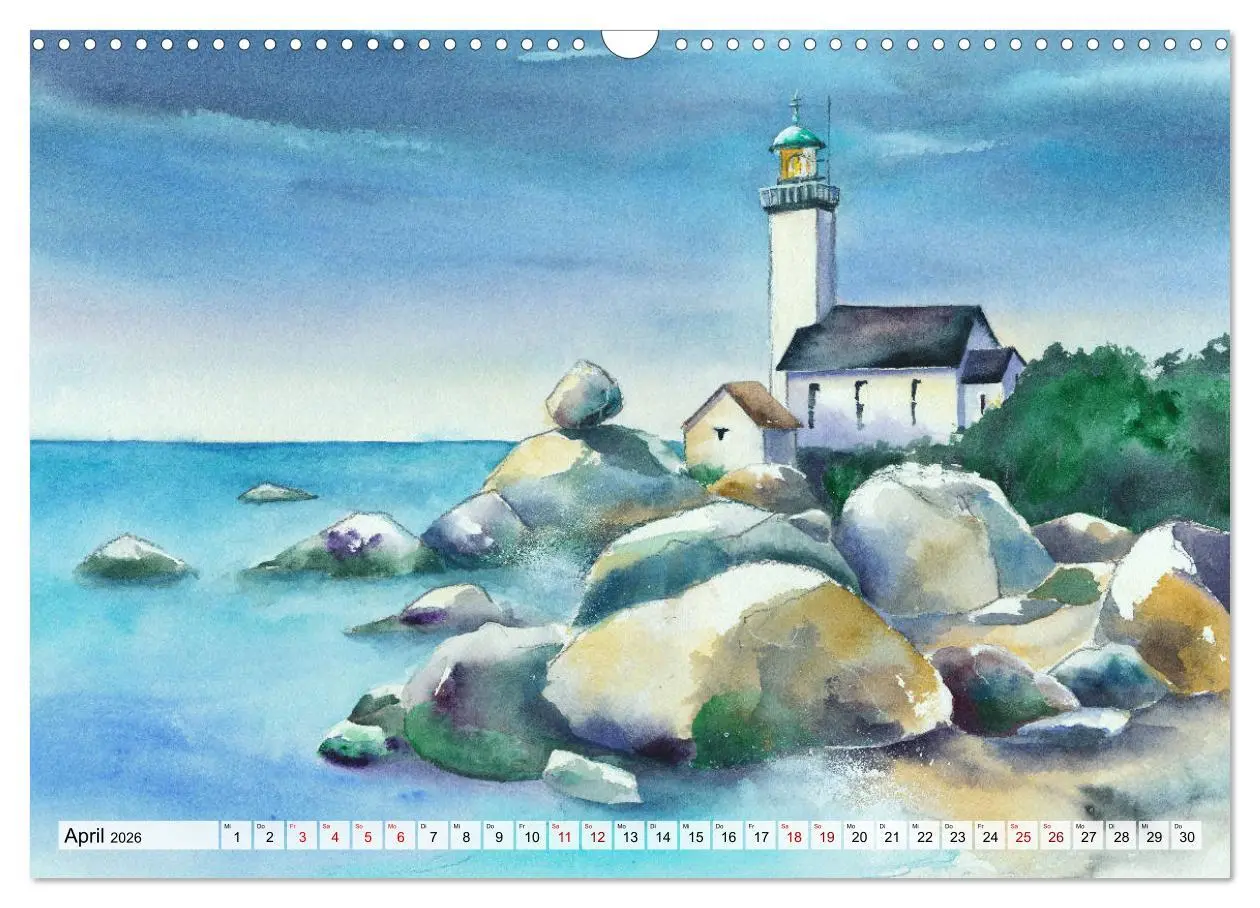 Bild: 9783457887790 | Frankreich Aquarelle (Wandkalender 2026 DIN A3 quer), CALVENDO...