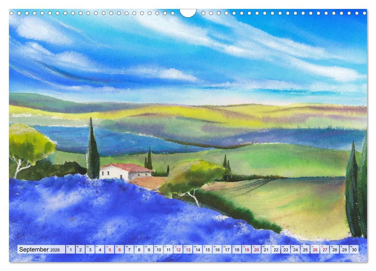 Bild: 9783457887790 | Frankreich Aquarelle (Wandkalender 2026 DIN A3 quer), CALVENDO...
