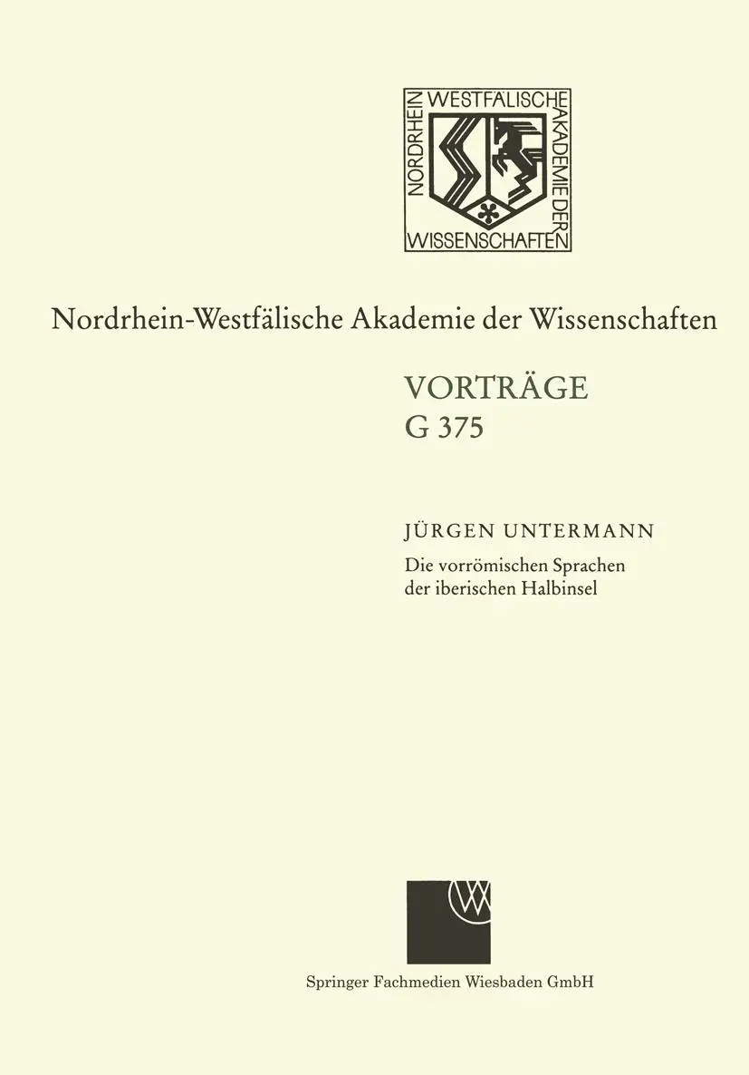 Cover: 9783663017790 | Die vorrömischen Sprachen der iberischen Halbinsel Wege und Aporien...