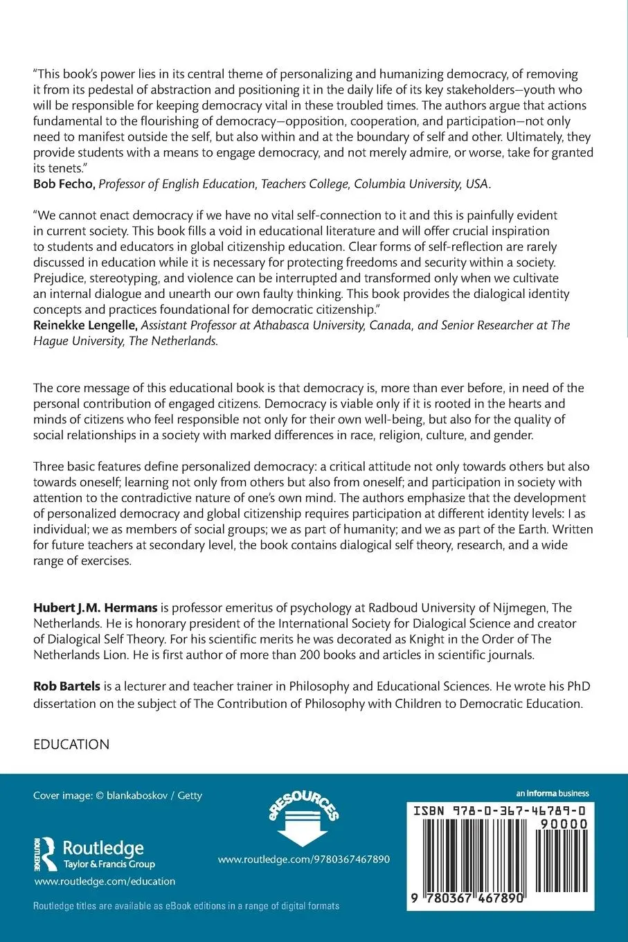 Rückseite: 9780367467890 | Citizenship Education and the Personalization of Democracy | Buch