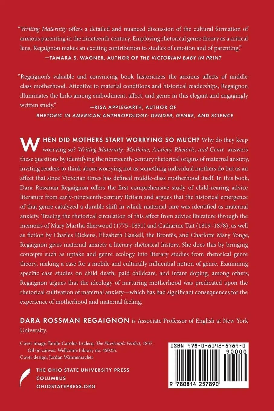 Rückseite: 9780814257890 | Writing Maternity | Medicine, Anxiety, Rhetoric, and Genre | Regaignon