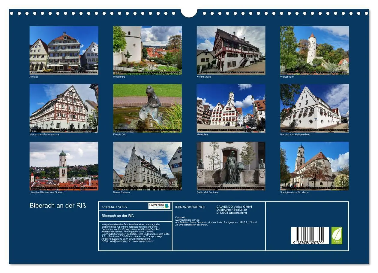 Bild: 9783435097890 | Biberach an der Riß (Wandkalender 2025 DIN A3 quer), CALVENDO...