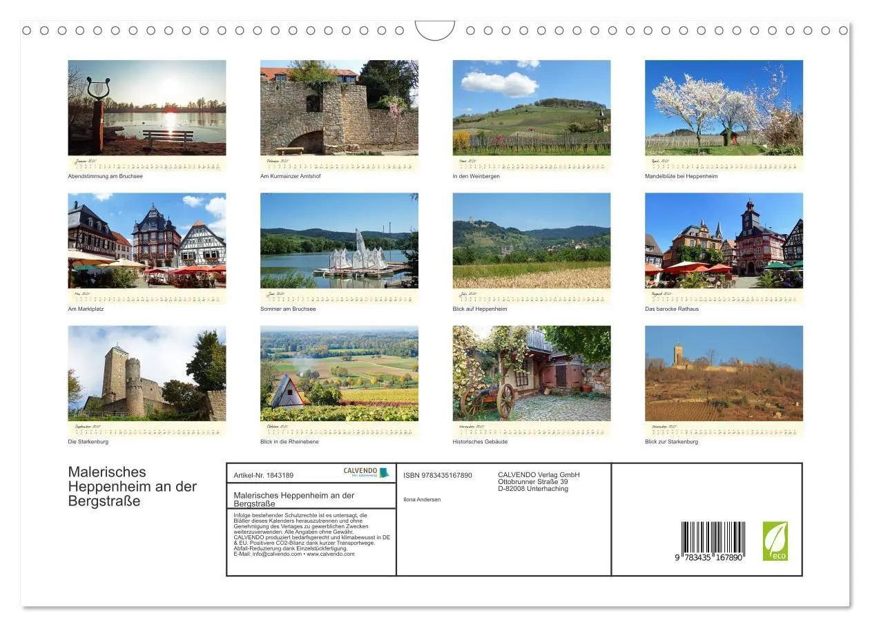 Bild: 9783435167890 | Malerisches Heppenheim an der Bergstraße (Wandkalender 2025 DIN A3...