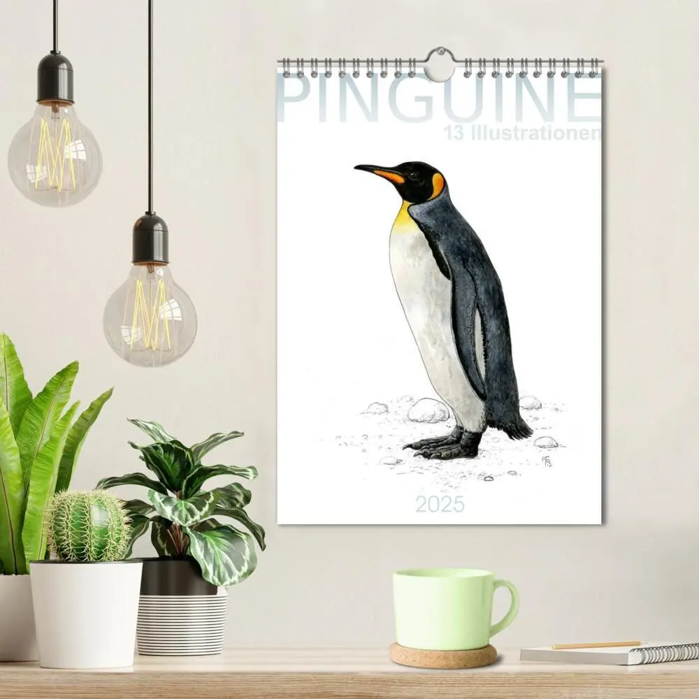Bild: 9783457017890 | Pinguine - 13 Illustrationen (Wandkalender 2025 DIN A4 hoch),...