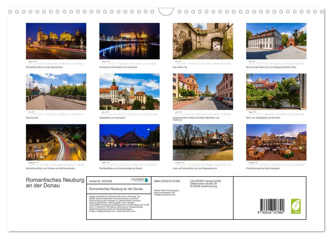 Bild: 9783516107890 | Romantisches Neuburg an der Donau (Wandkalender 2026 DIN A3 quer),...