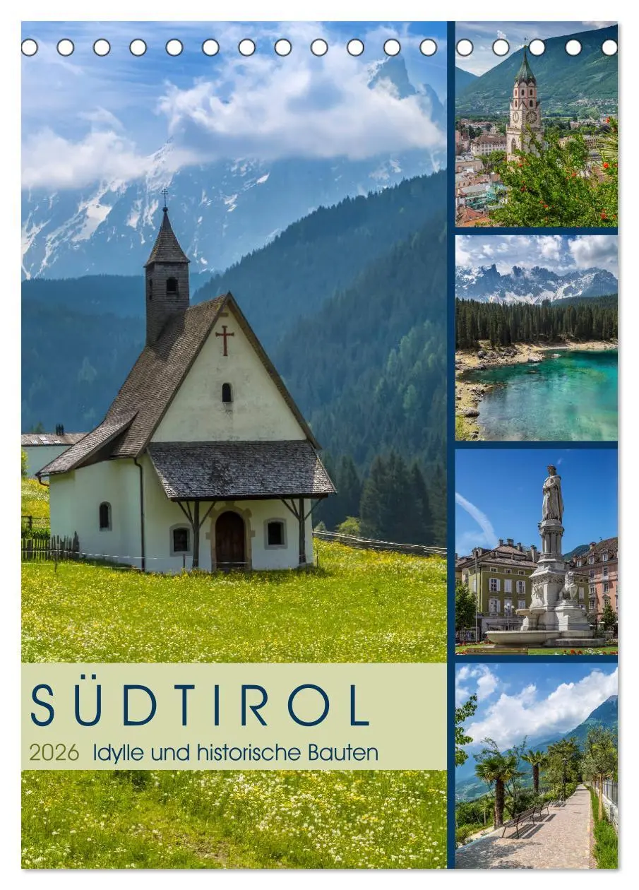 Cover: 9783516417890 | SÜDTIROL Idylle und historische Bauten (Tischkalender 2026 DIN A5...