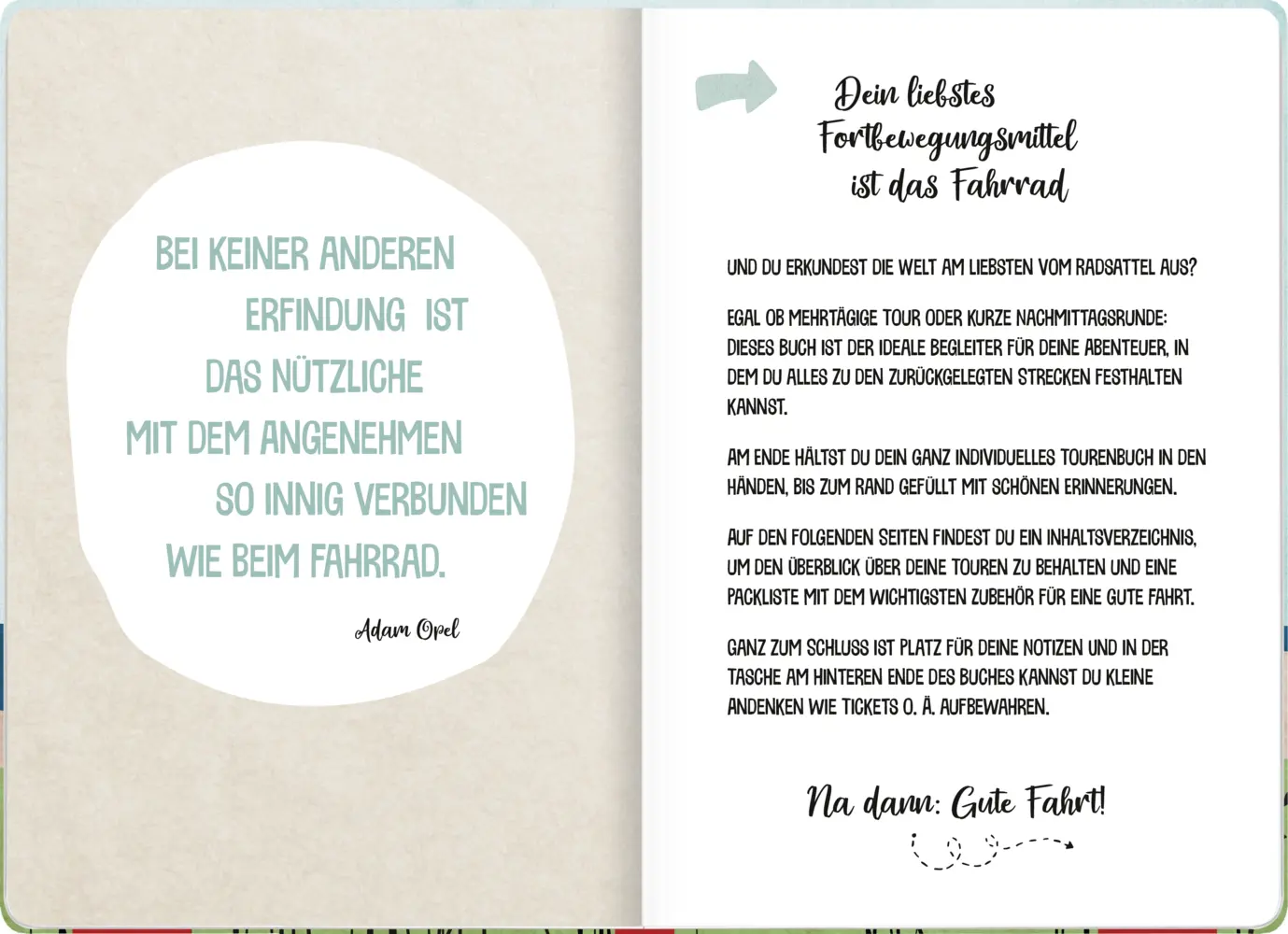 Bild: 4036442007990 | Mein Fahrradtouren-Buch (maritim) | Groh Verlag | Taschenbuch | 96 S.